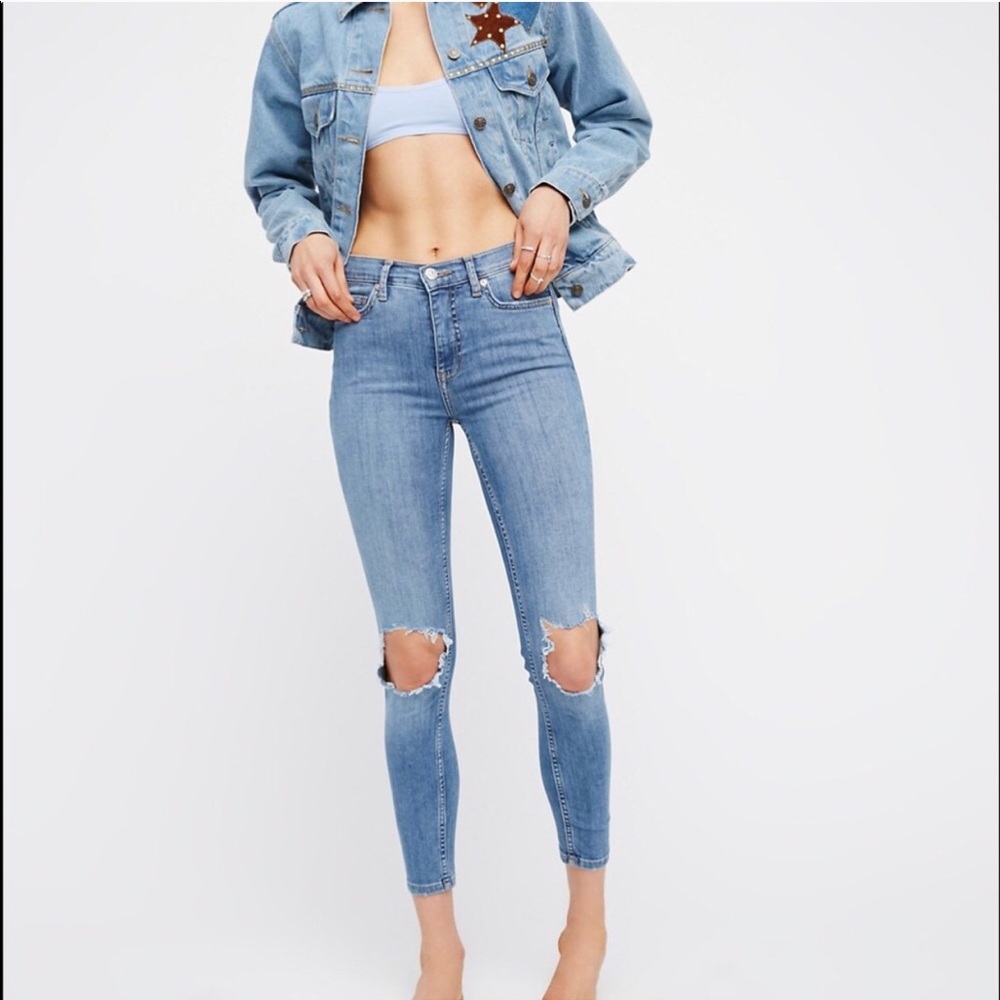 free people busted knee jeans